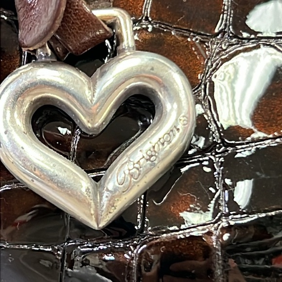 Brighton CHER Croc Patent Leather Shoulder Bag with Duster/Storage Bag D446849 - Picture 11 of 11